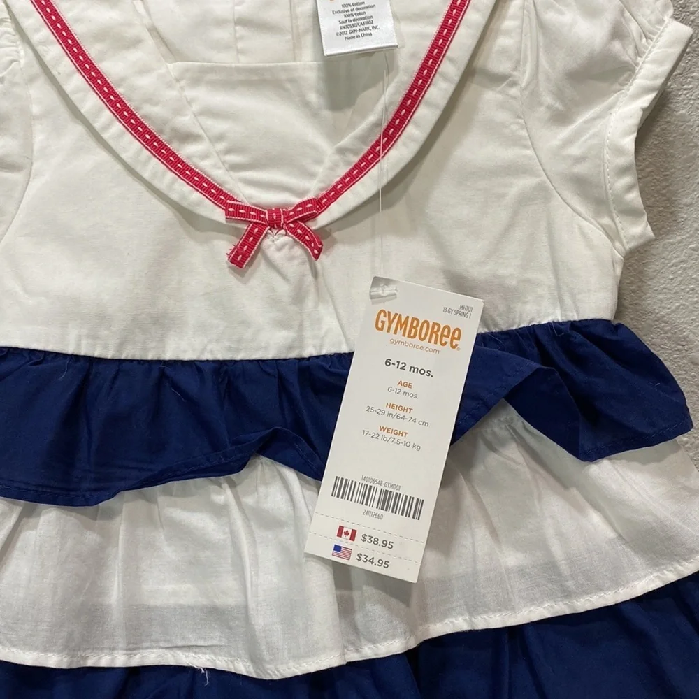 Gymboree‎ nautical ruffled layered dress